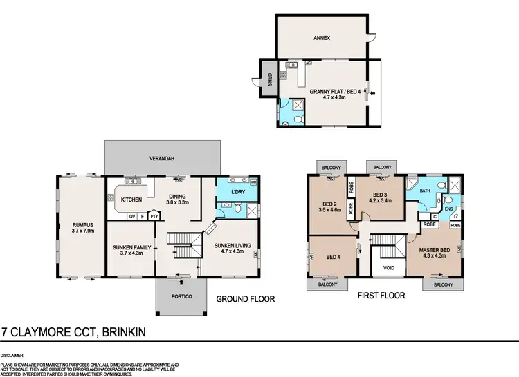 Floorplan of Homely house listing, 7 Claymore Circuit, Brinkin NT 810