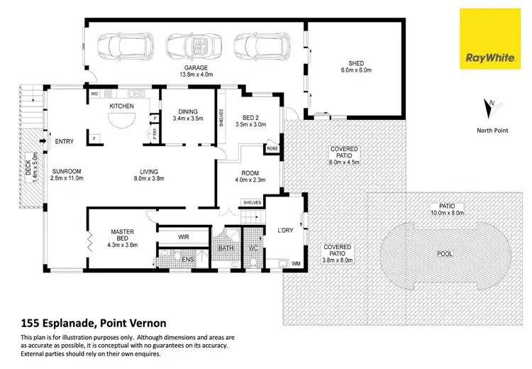 Floorplan of Homely house listing, 155 Esplanade, Point Vernon QLD 4655