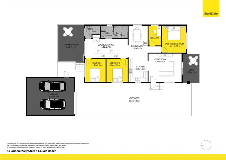 Floorplan of Homely house listing, 64 Queen Mary Street, Callala Beach NSW 2540
