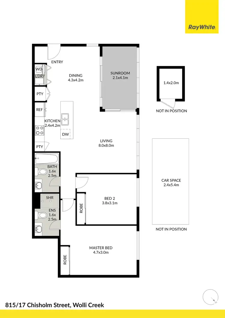Floorplan of Homely apartment listing, 815/17 Chisholm Street, Wolli Creek NSW 2205