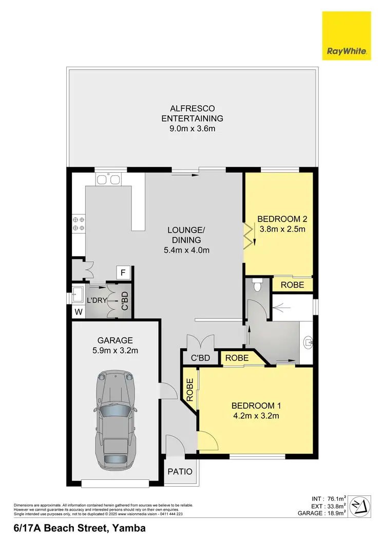 Floorplan of Homely unit listing, 6/17A Beach Street, Yamba NSW 2464