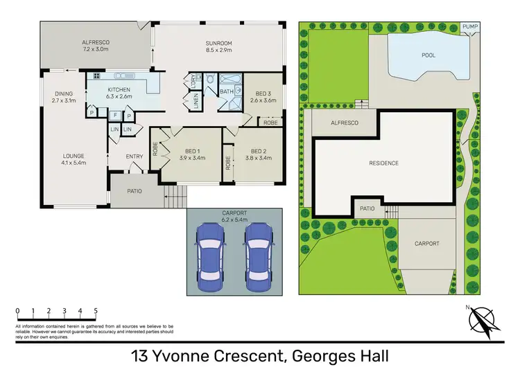Floorplan of Homely house listing, 13 Yvonne Crescent, Georges Hall NSW 2198