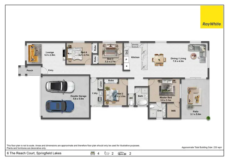 Floorplan of Homely house listing, 6 The Reach Court, Springfield Lakes QLD 4300