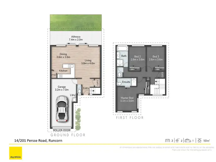 Floorplan of Homely townhouse listing, 14/201 Persse Road, Runcorn QLD 4113