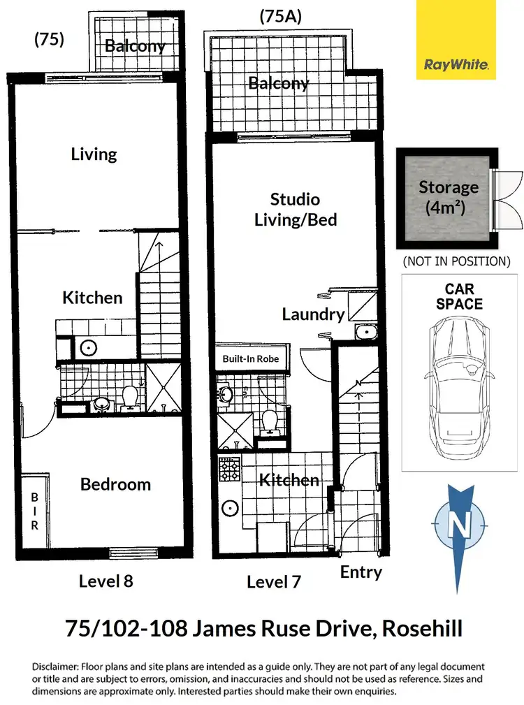 Floorplan of Homely apartment listing, 75/102-108 James Ruse Drive, Rosehill NSW 2142