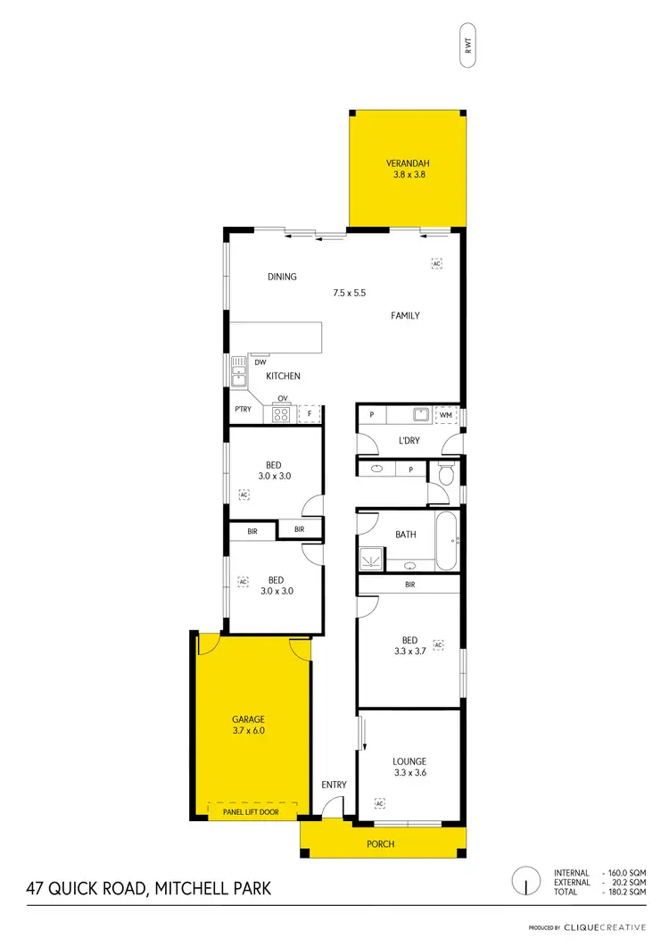 Floorplan of Homely house listing, 47 Quick Road, Mitchell Park SA 5043