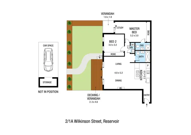 Floorplan of Homely unit listing, 2/1A Wilkinson Street, Reservoir VIC 3073