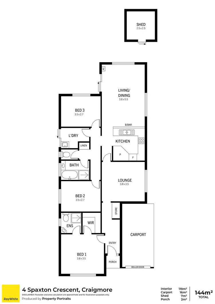 Floorplan of Homely house listing, 4 Spaxton Crescent, Craigmore SA 5114