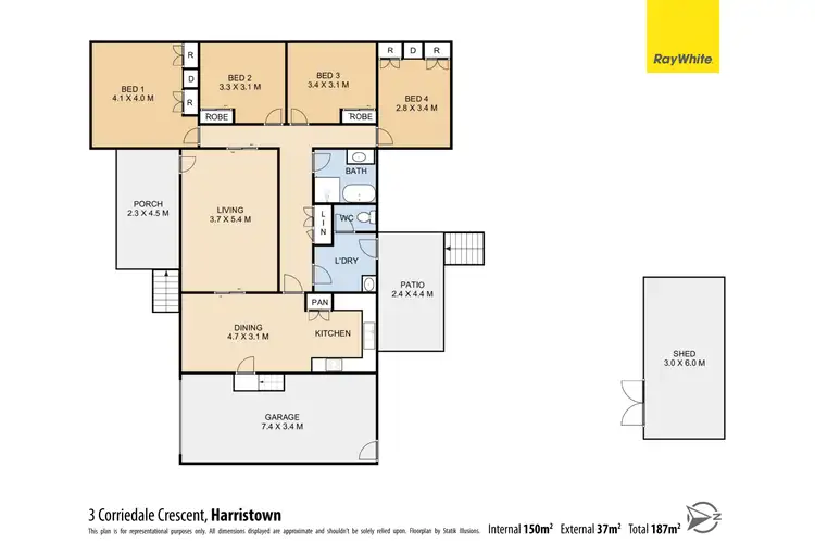 Floorplan of Homely house listing, 3 Corriedale Crescent, Harristown QLD 4350