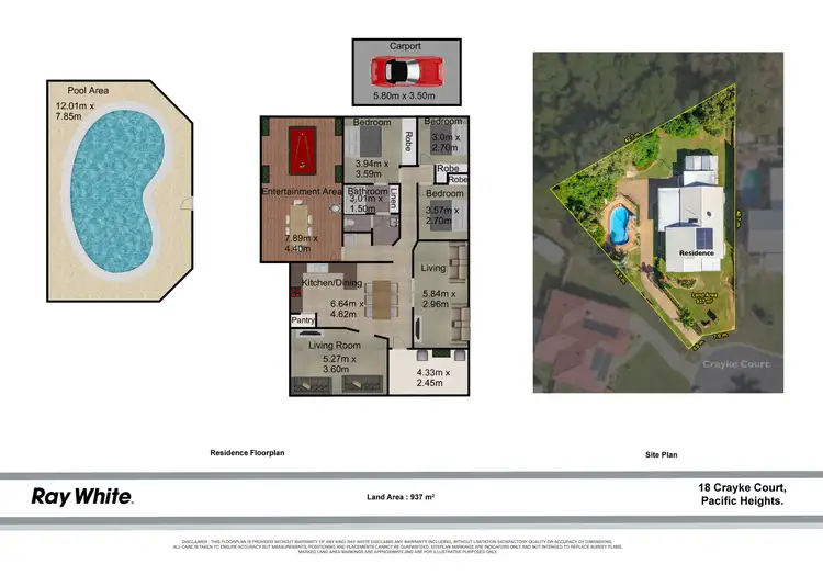Floorplan of Homely house listing, 18 Crayke Court, Pacific Heights QLD 4703