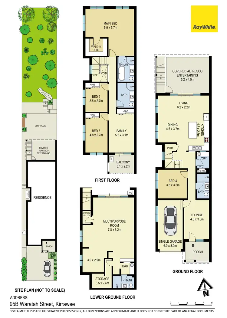 Floorplan of Homely semi-detached listing, 95b Waratah Street, Kirrawee NSW 2232