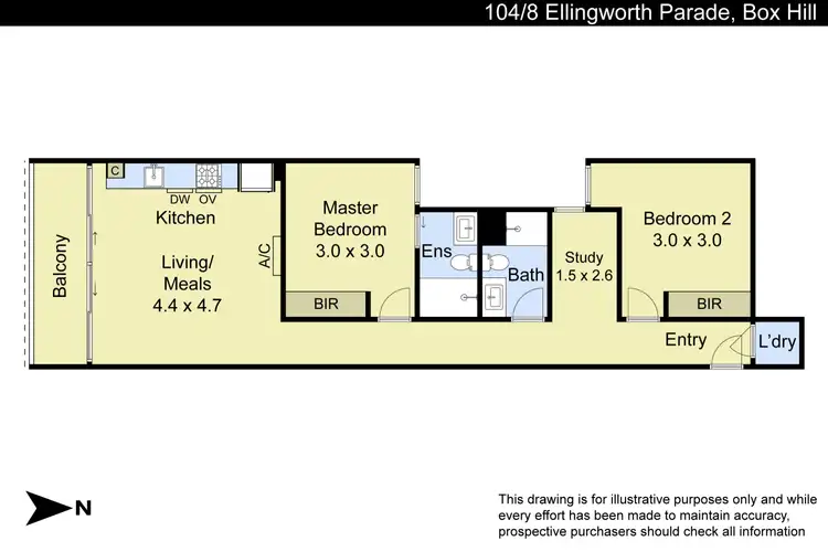 Floorplan of Homely apartment listing, 104/8 Ellingworth Parade, Box Hill VIC 3128