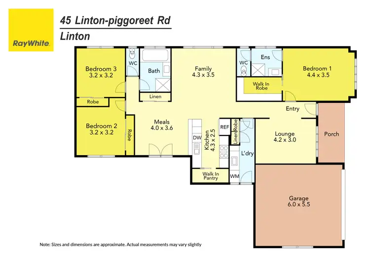 Floorplan of Homely house listing, 45 Linton - Piggoreet Road, Linton VIC 3360