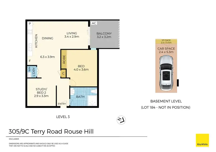 Floorplan of Homely apartment listing, 305/9C Terry Road, Rouse Hill NSW 2155