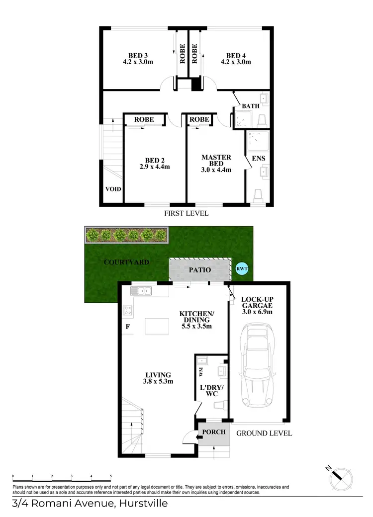 Floorplan of Homely townhouse listing, 3/4 Romani Avenue, Hurstville NSW 2220
