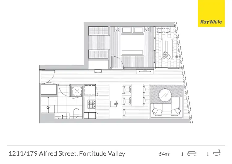 Floorplan of Homely apartment listing, 1211/179 Alfred Street, Fortitude Valley QLD 4006
