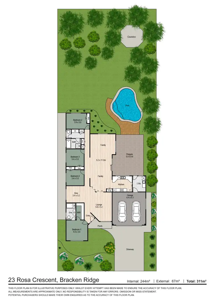 Floorplan of Homely house listing, 23 Rosa Crescent, Bracken Ridge QLD 4017