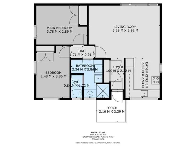 Floorplan of Homely unit listing, 10/562 Union Road, Lavington NSW 2641