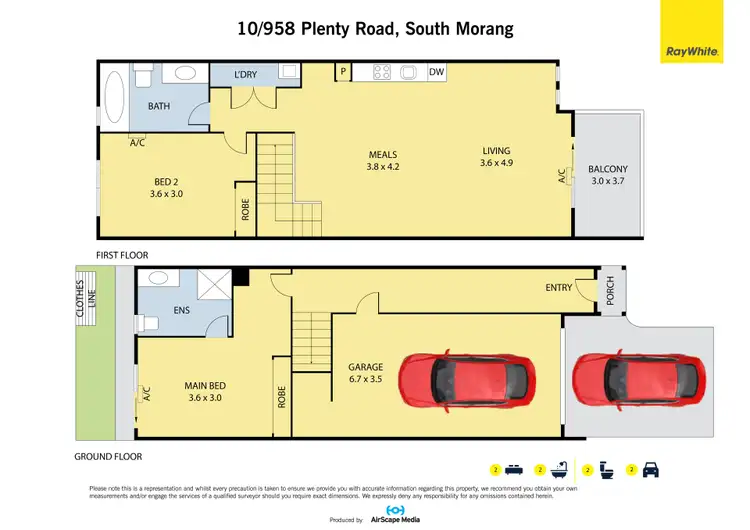 Floorplan of Homely townhouse listing, 10/958 Plenty Road, South Morang VIC 3752