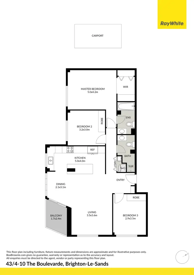 Floorplan of Homely apartment listing, 43/4-10 The Boulevarde, Brighton-Le-Sands NSW 2216
