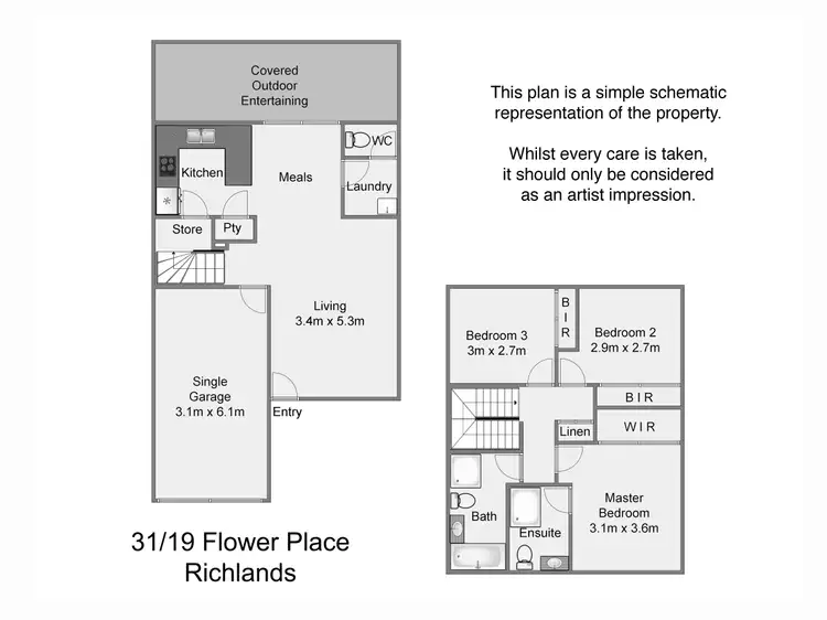 Floorplan of Homely townhouse listing, 31/19 Flower Place, Richlands QLD 4077