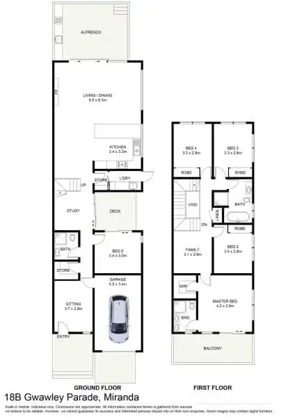 Floorplan of Homely house listing, 18b Gwawley Parade, Miranda NSW 2228