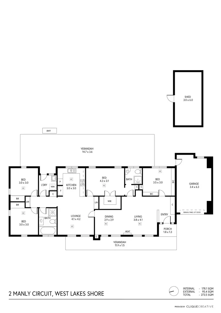 Floorplan of Homely house listing, 2 Manly Circuit, West Lakes Shore SA 5020