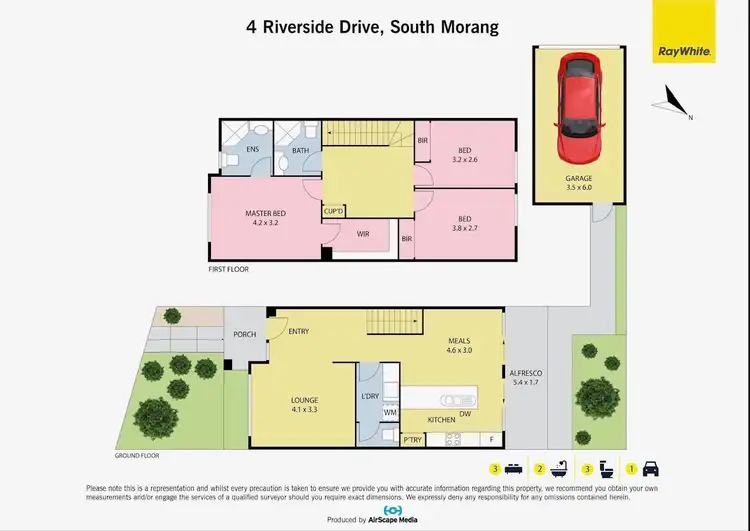 Floorplan of Homely townhouse listing, 4 Riverside Drive, South Morang VIC 3752