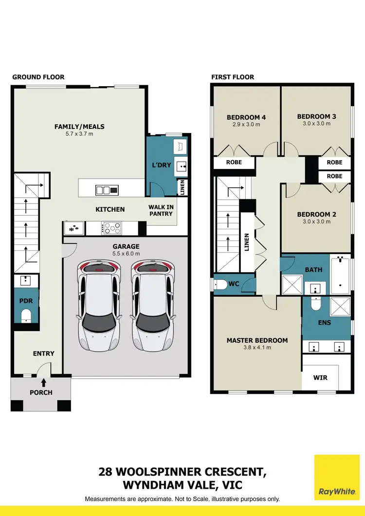 Floorplan of Homely house listing, 28 Woolspinner Crescent, Wyndham Vale VIC 3024