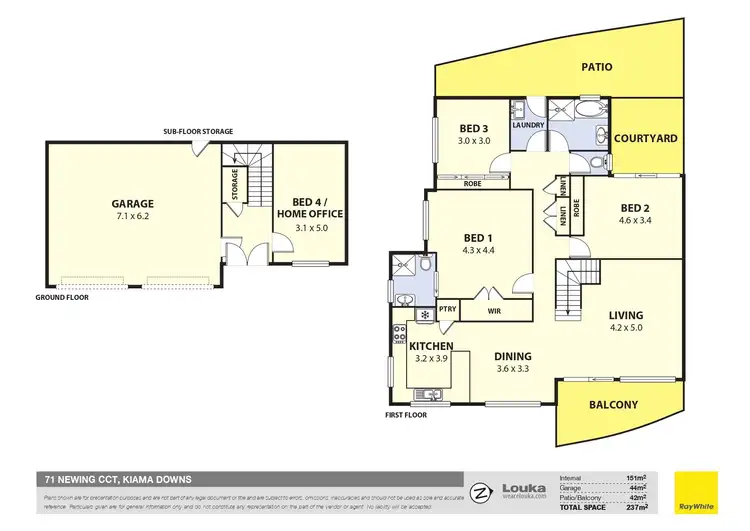 Floorplan of Homely semi-detached listing, 71 Newing Circuit, Kiama Downs NSW 2533