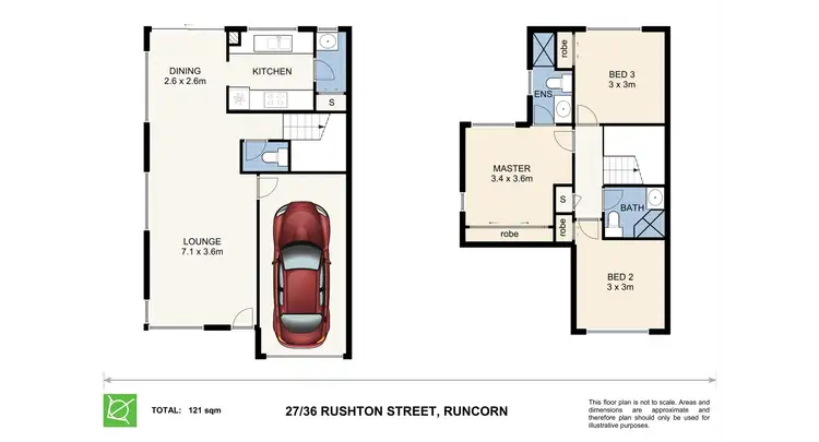 Floorplan of Homely townhouse listing, 27/36 Rushton Street, Runcorn QLD 4113