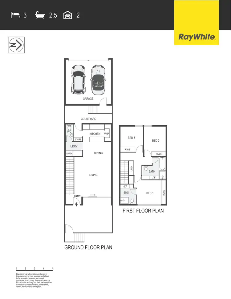 Floorplan of Homely townhouse listing, 83/45 Negus Crescent, Watson ACT 2602