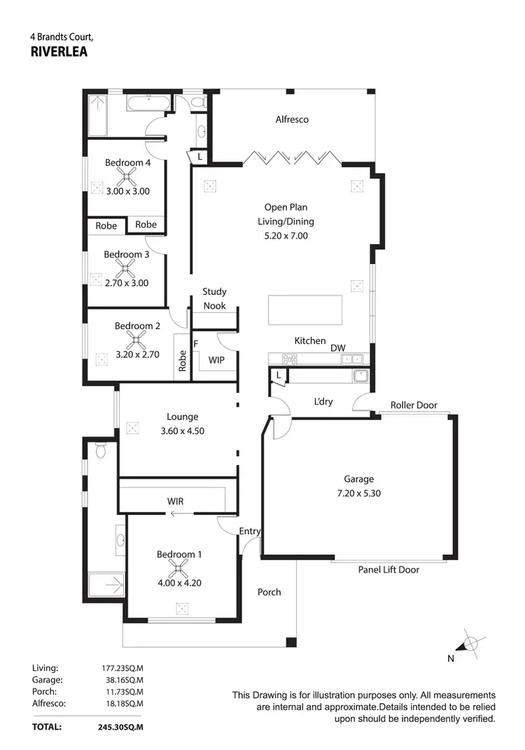 Floorplan of Homely house listing, 4 Brandts Court, Riverlea Park SA 5120