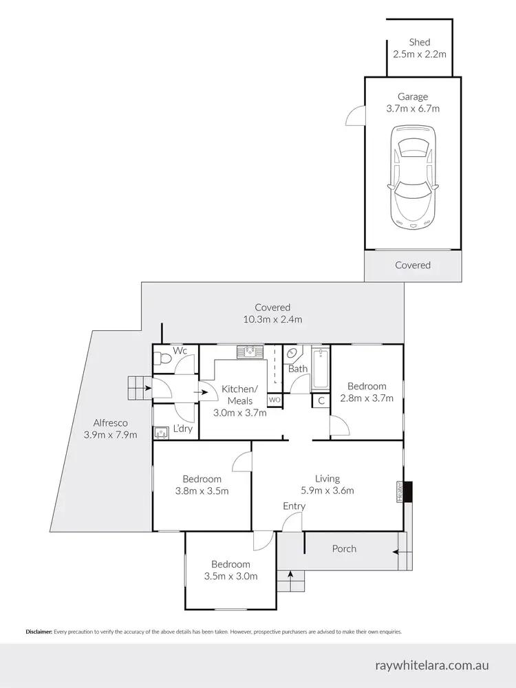 Floorplan of Homely house listing, 3 Fronsac Avenue, Corio VIC 3214