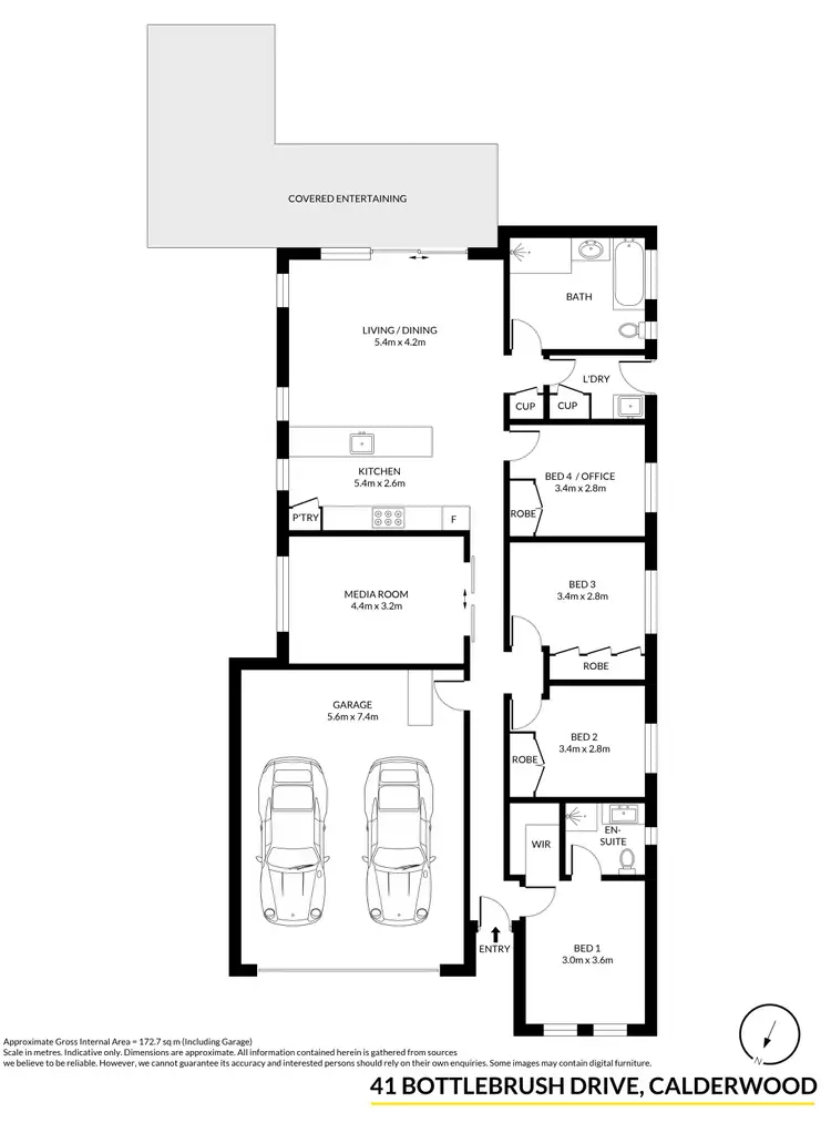 Floorplan of Homely house listing, 41 Bottlebrush Drive, Calderwood NSW 2527