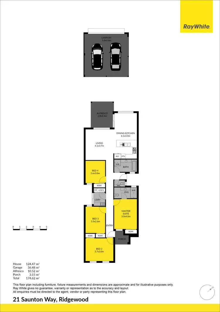 Floorplan of Homely house listing, 21 Saunton Way, Ridgewood WA 6030