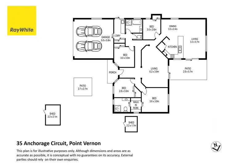 Floorplan of Homely house listing, 35 Anchorage Circuit, Point Vernon QLD 4655