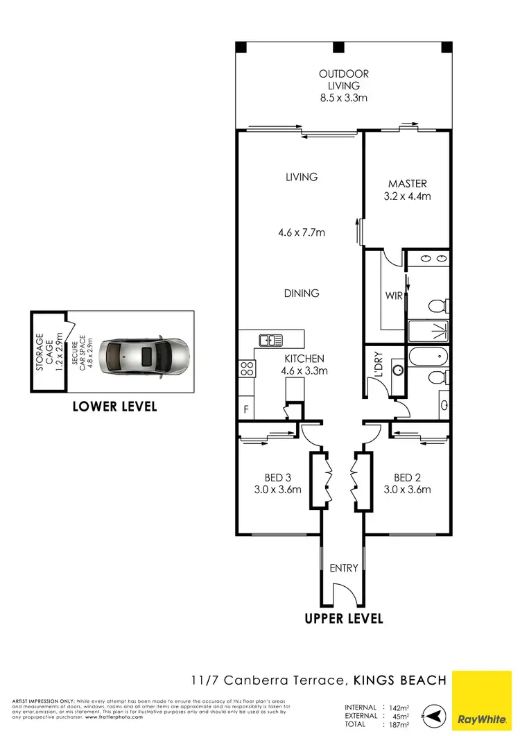 Floorplan of Homely unit listing, Unit 11/7 Canberra Terrace, Kings Beach QLD 4551