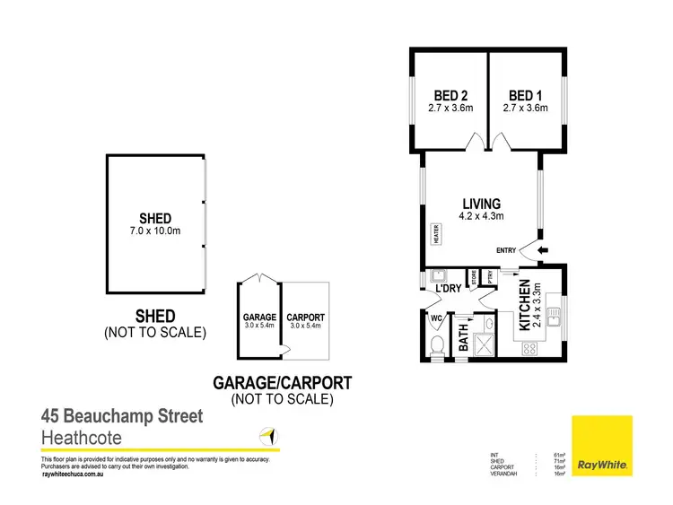 Floorplan of Homely house listing, 45 Beauchamp Street, Heathcote VIC 3523