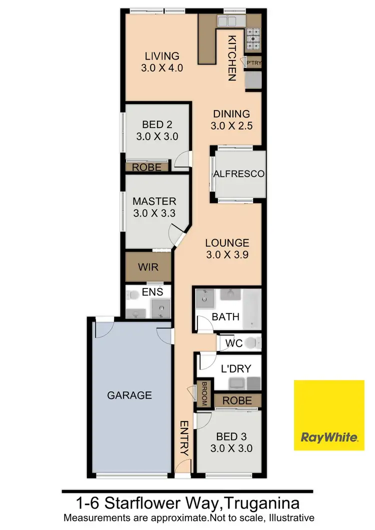 Floorplan of Homely house listing, 1/6 Starflower Way, Truganina VIC 3029