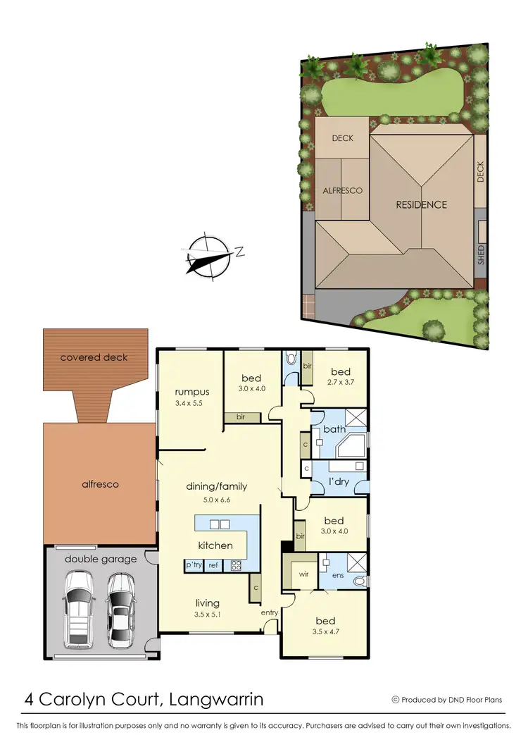 Floorplan of Homely house listing, 4 Carolyn Court, Langwarrin VIC 3910
