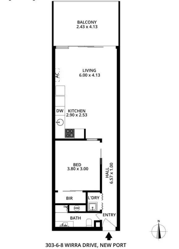 Floorplan of Homely house listing, 303/6-8 Wirra Drive, New Port SA 5015