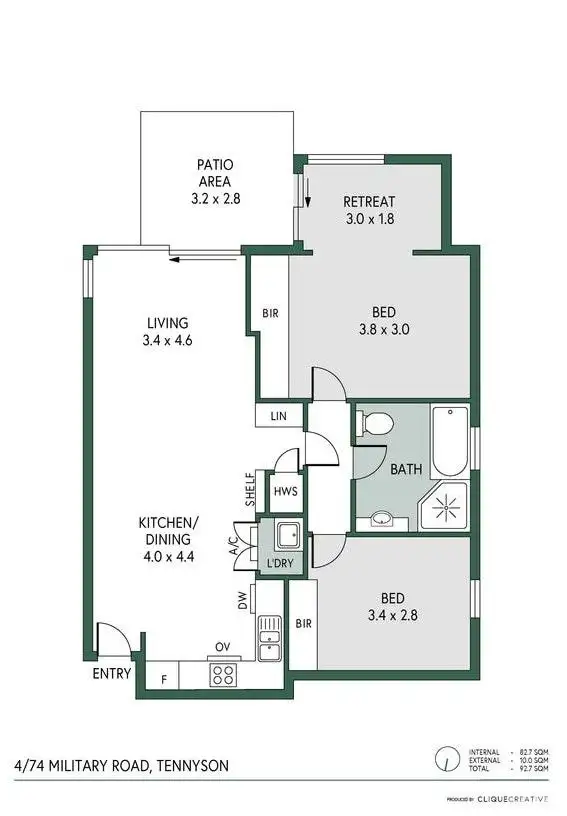 Floorplan of Homely house listing, 4/74 Military Road, Tennyson SA 5022