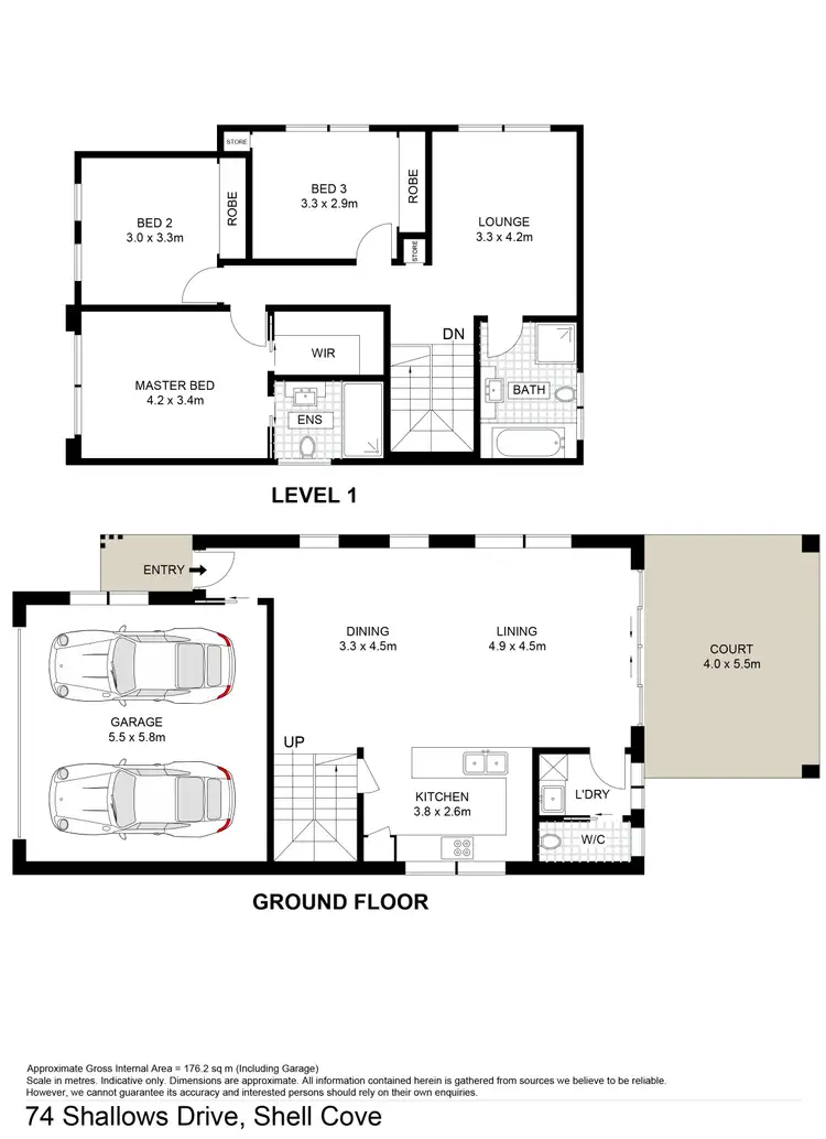 Floorplan of Homely house listing, 74 Shallows Drive, Shell Cove NSW 2529