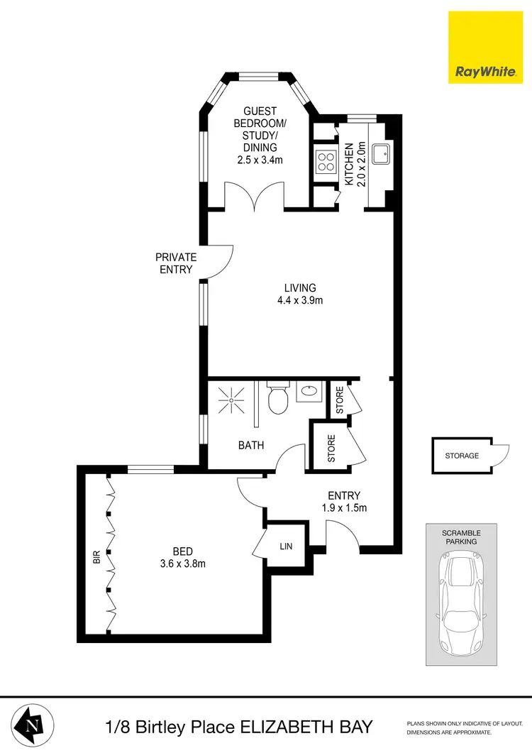 Floorplan of Homely apartment listing, 1/8 Birtley Place, Elizabeth Bay NSW 2011