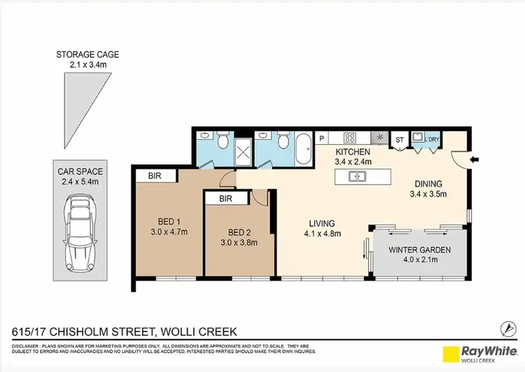 Floorplan of Homely apartment listing, 615/17 Chisholm Street, Wolli Creek NSW 2205