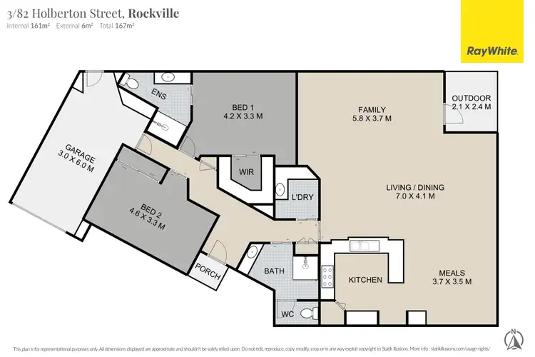 Floorplan of Homely unit listing, 3/82 Holberton Street, Rockville QLD 4350