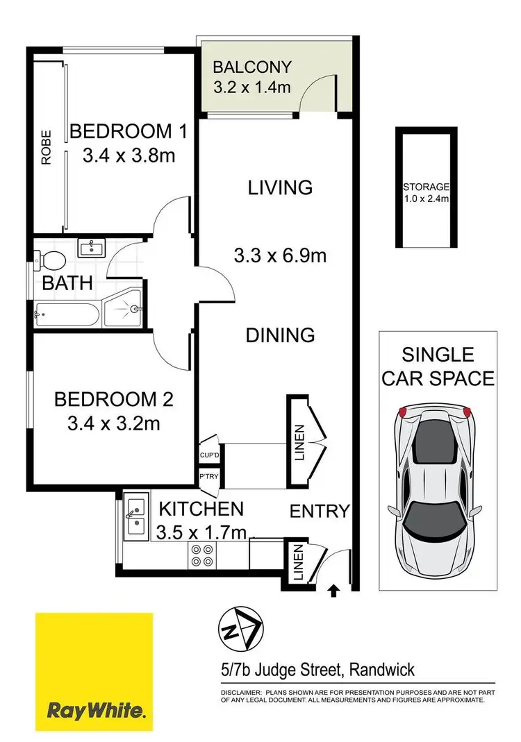 Floorplan of Homely apartment listing, 5/7B Judge Street, Randwick NSW 2031