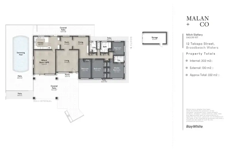 Floorplan of Homely house listing, 12 Tekapo Street, Broadbeach Waters QLD 4218