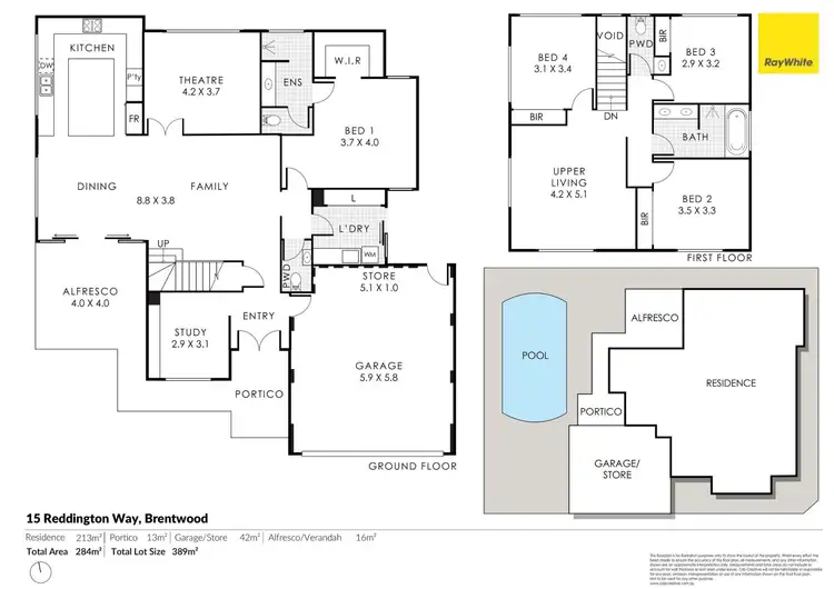 Floorplan of Homely house listing, 15 Reddington Way, Brentwood WA 6153